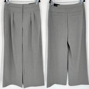 Worthington NWT Womens Wide Leg Trouser Pants Size 12 Hi Rise Gray Pleated Front